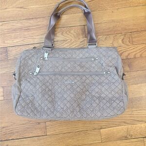 Kipling Quilted Taupe Tote Bag